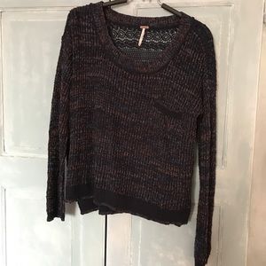 Sweater by Free People in size medium. Colour navy blue . Lace back